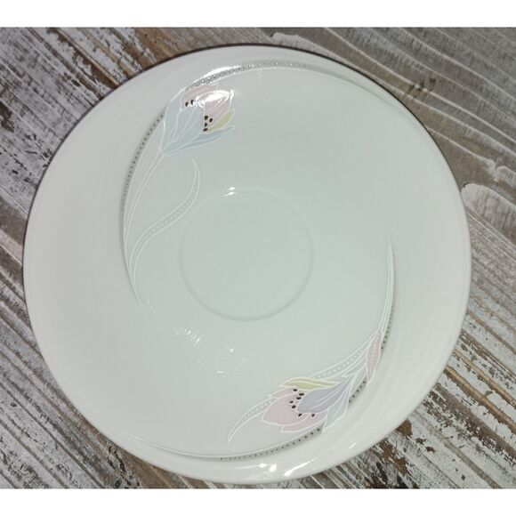 Replacement: Fine China Cup & Saucer - Pink/Purple Tulip Design (Japan) (Set 2) - Picture 3 of 4